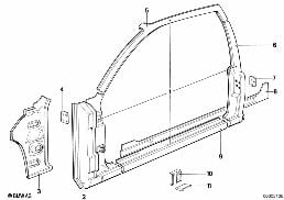 BODY-SIDE FRAME diagram for BMW 6 Series E24 630CSi