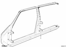 BODY-SIDE FRAME diagram for BMW 7 Series E23 735i