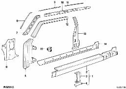 SINGLE COMPONENTS FOR BODY-SIDE FRAME