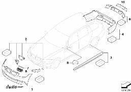 BMW PERFORMANCE AERODYNAMICS diagram for BMW 3 Series E91 LCI 316i