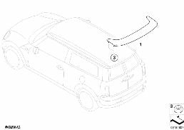 Heckspoiler diagram for BMW MINI Clubman R55 Coop.S JCW