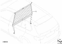 CARGO AREA PARTITION NET 1ST SEAT ROW diagram for BMW X5 F15 25d