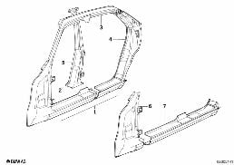 Seitengerippe diagram for BMW 7 Series E32 750iL