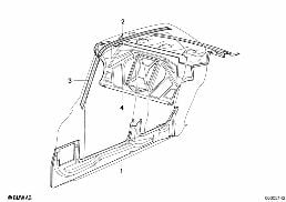 Seitengerippe/Trennwand diagram for BMW 7 Series E32 750iL