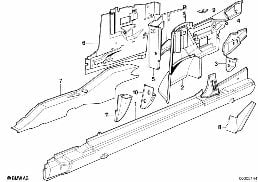 SINGLE COMPONENTS FOR BODY-SIDE FRAME diagram for BMW 3 Series E30 318i