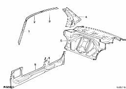 BODY-SIDE FRAME/PARTITION diagram for BMW 5 Series E34 524td
