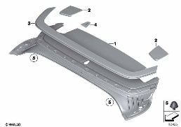 FOLDING TOP COMPARTMENT LID diagram for BMW Z4 E89 30i