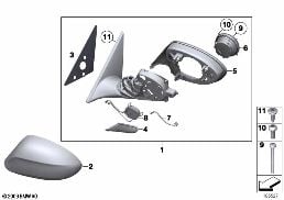 OUTSIDE MIRROR diagram for BMW Z4 E89 30i