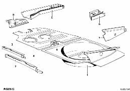 MOUNTING PARTS FOR TRUNK FLOOR PANEL diagram for BMW 6 Series E24 630CSi