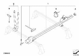 Porte-velo de course diagram for BMW 5 Series E39 525td