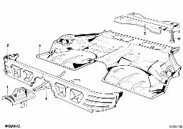 FLOOR PARTS REAR INTERIOR diagram for BMW 7 Series E23 735i