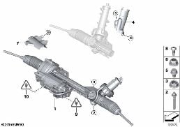 STEERING UNIT, ELECTRIC (EPS) diagram for BMW 3 Series E93 LCI 320i