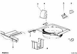 MOUNTING PARTS FOR TRUNK FLOOR PANEL