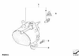 Phares anti-brouillard diagram for BMW Z4 E85 2.5i