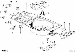 MOUNTING PARTS FOR TRUNK FLOOR PANEL diagram for BMW 5 Series E28 M535i