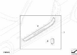 BMW PERFORMANCE DOOR SILL MOLDINGS diagram for BMW 3 Series E92 LCI 328xi