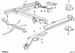 REAR FLOOR PARTS diagram for BMW 3 Series E30 325i