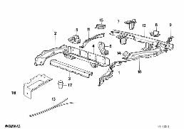 Bodenteile hinten aussen diagram for BMW 7 Series E32 750iL