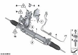 HYDRO STEERING BOX diagram for BMW 7 Series F02 LCI 760Li