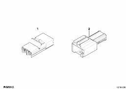 Różne wtyczki i łączniki wtykowe diagram for BMW 7 Series E65 745i