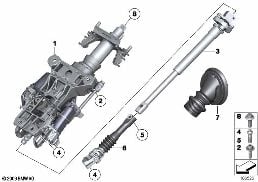 ELECTRON.STEER. COLUMN ADJ./ADD-ON PARTS diagram for BMW 5 Series F10 LCI 530d
