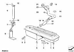 FUEL TANK/ATTACHING PARTS diagram for BMW 3 Series E30 325ix