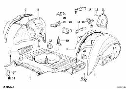 FLOOR PANEL TRUNK/WHEEL HOUSING REAR