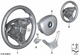 AIRBAG SPORTS STEERING WHEEL MULTIFUNCT. diagram for BMW 5 Series F10 550iX