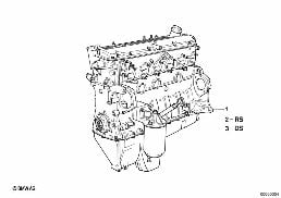 SHORT ENGINE diagram for BMW 7 Series E23 728i