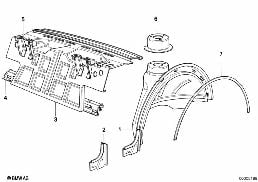 PARTITION TRUNK/WHEEL HOUSING diagram for BMW 6 Series E24 630CSi
