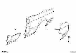 REAR SIDE PANEL diagram for BMW 3 Series E30 318i