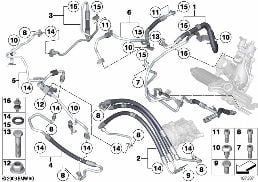 Υδρ.σύστ.διεύθ.σωλ.λαδιού/Dynamic Drive diagram for BMW 5 Series F07 GT 550i