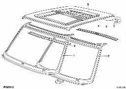 ROOF diagram for BMW 5 Series E12 528