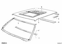 ROOF diagram for BMW 7 Series E23 735i