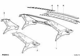 REAR WINDOW FRAME diagram for BMW 5 Series E12 528