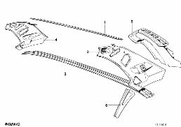 REAR WINDOW FRAME diagram for BMW 7 Series E23 735i