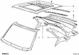 ROOF diagram for BMW 5 Series E28 518i