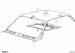 ROOF diagram for BMW 3 Series E30 325i