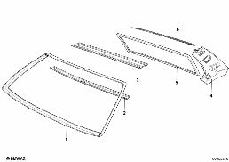 REAR WINDOW FRAME diagram for BMW 7 Series E23 735i