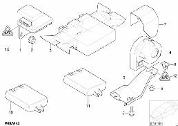 THEFT ALARM WITH RADIO BURGLAR ALARM diagram for BMW 3 Series E46 M3