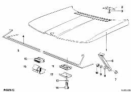 HOOD diagram for BMW 5 Series E12 528