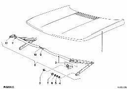 HOOD diagram for BMW 5 Series E12 528