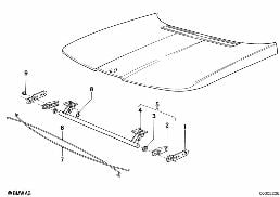 ENGINE HOOD/MOUNTING PARTS diagram for BMW 5 Series E12 528