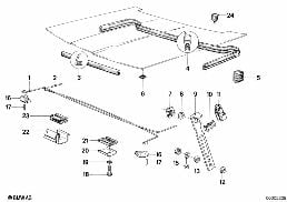 ENGINE HOOD/TORSION SPRING/SEALING diagram for BMW 7 Series E23 735i