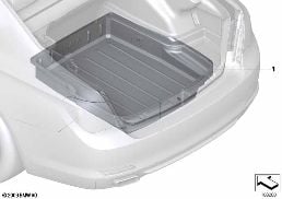 Bagagerumsinsats diagram for BMW 7 Series F02 740Li