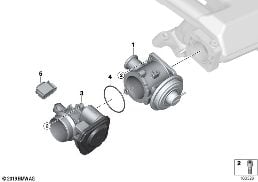 AGR - sterowany podciśnieniowo diagram for BMW X5 E70 3.0d