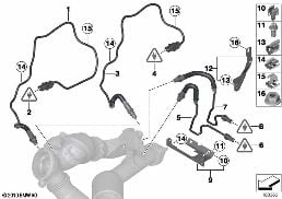 ラムダ センサー/取付け部品 diagram for BMW 7 Series F02 740Li