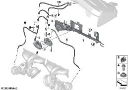 Vakum kumandası-egzoz gazı turbo ünitesi diagram for BMW 7 Series F02 740Li