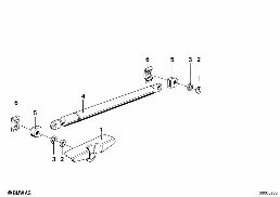 ENGINE HOOD-GAS PRESSURIZED SPRING diagram for BMW 7 Series E23 735i