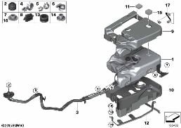 SCR hazne, pasif diagram for BMW X5 E70 LCI 35dX